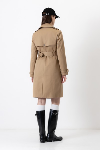 Тренч из хлопка VASSA CODE, пол женский, цвет коричневый, фото №7