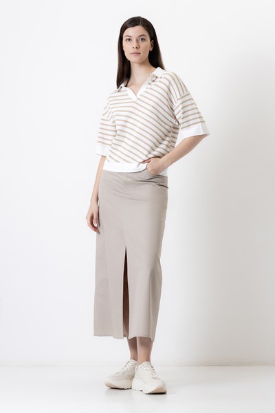 Джемпер в полоску VASSA CODE, пол женский, цвет коричневый, фото №2