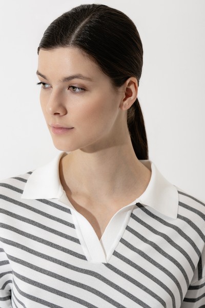 Джемпер в полоску VASSA CODE, пол женский, цвет серый, фото №2