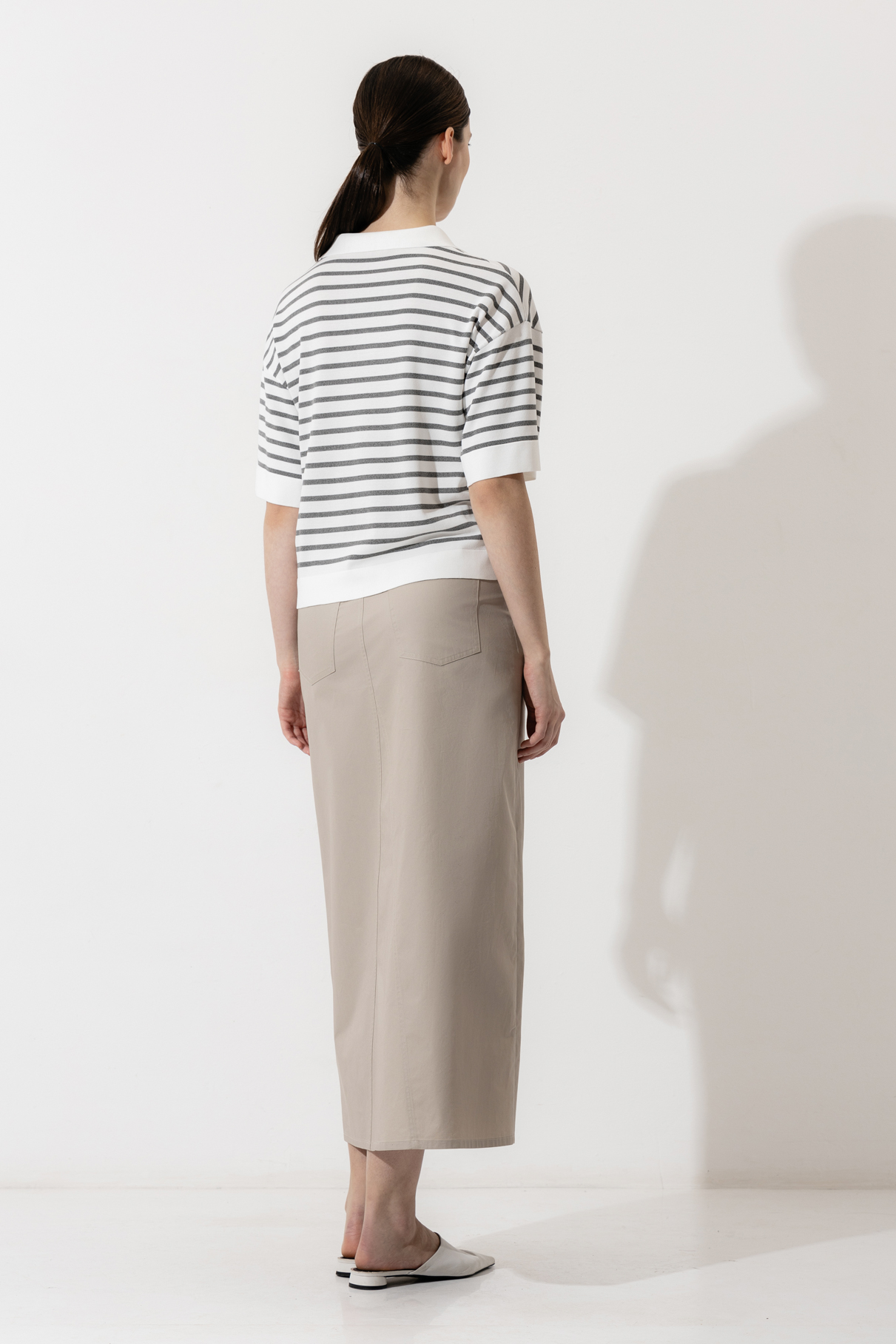 Джемпер в полоску VASSA CODE, пол женский, цвет серый, фото №4