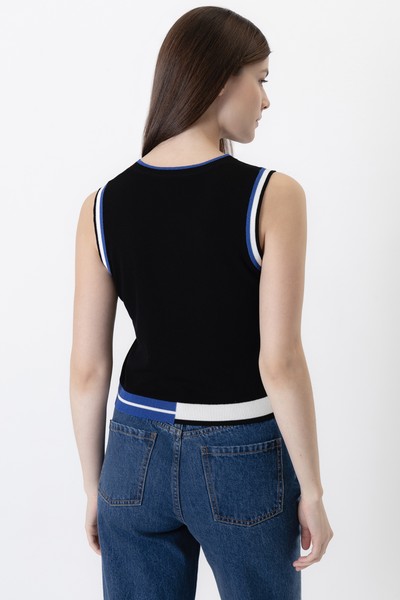Топ из вискозы и шелка , пол женский, цвет черный, фото №2