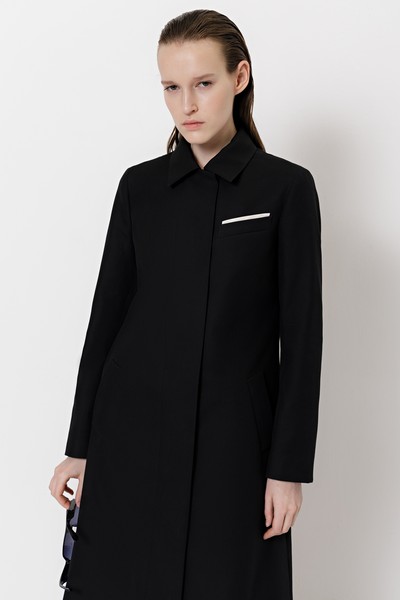 Плащ прямого кроя VASSA&Co, пол женский, цвет черный, фото №2
