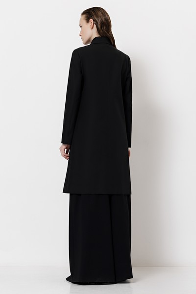 Плащ прямого кроя VASSA&Co, пол женский, цвет черный, фото №4