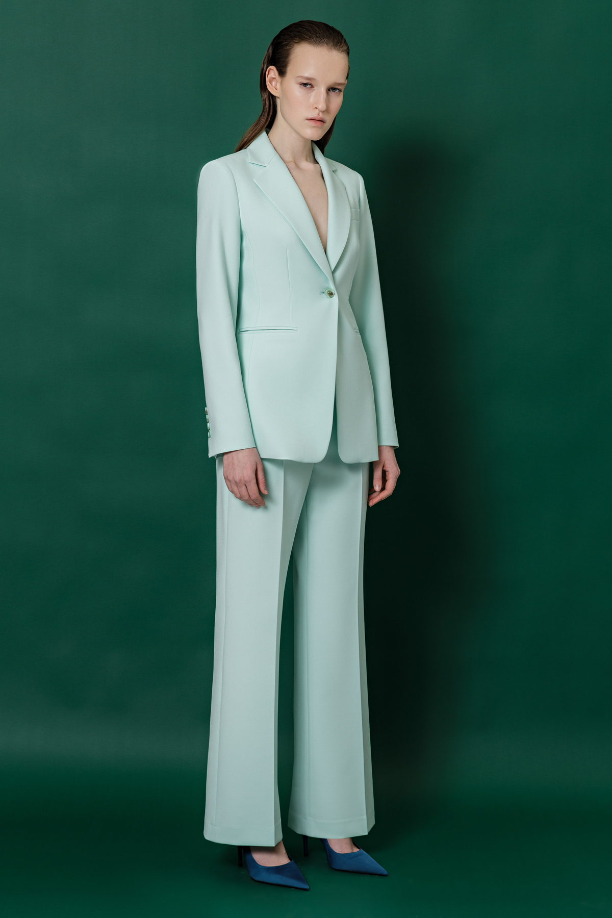 Jacket VASSA&Co, пол female, цвет голубой, фото №3