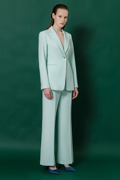 Trousers VASSA&Co, пол female, цвет голубой, фото №3