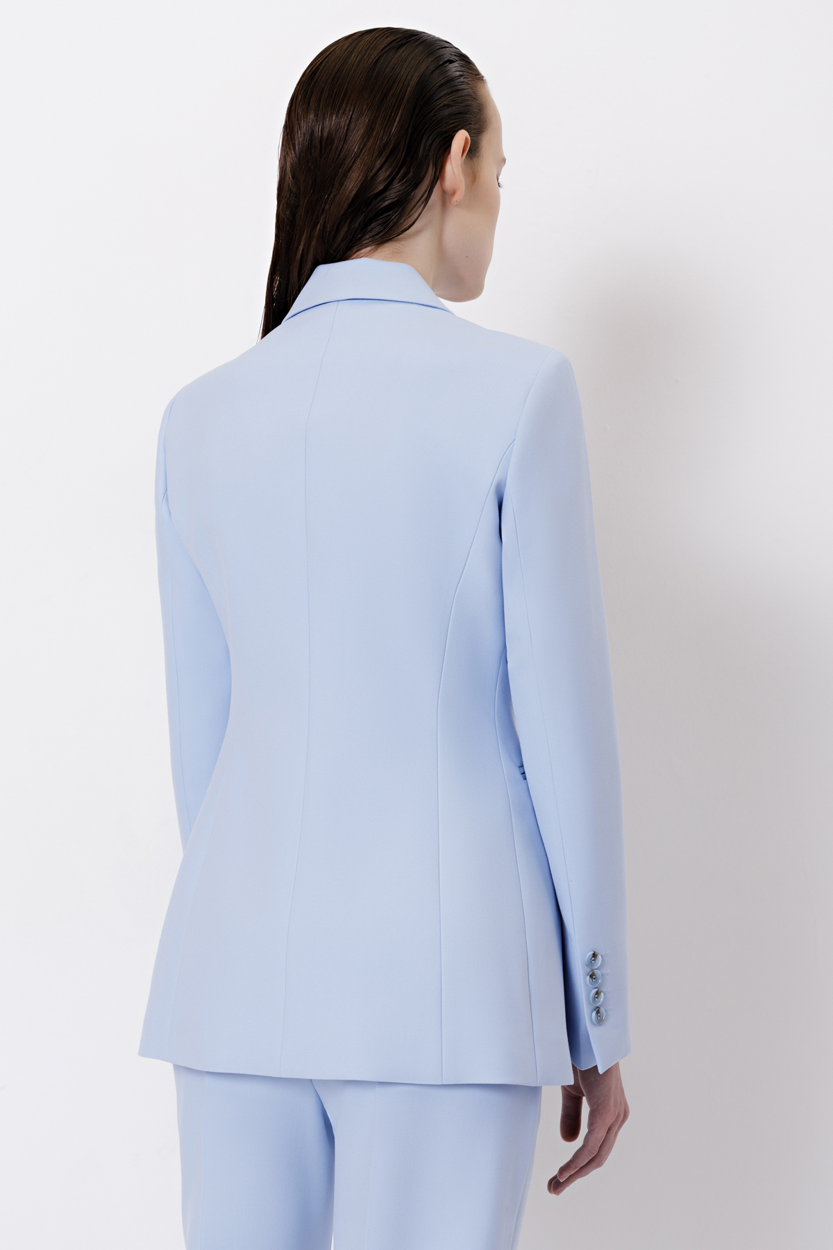 Жакет приталенного кроя VASSA&Co, пол женский, цвет синий, фото №7