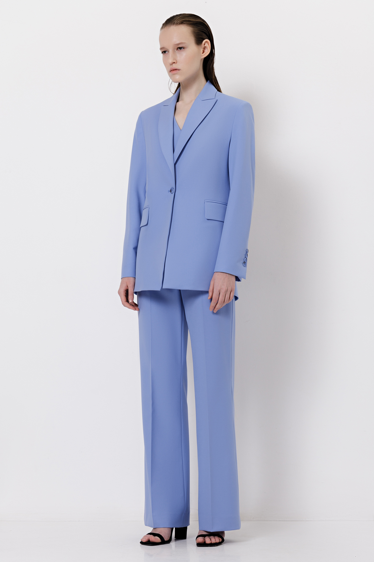 Жакет с разрезом на спине VASSA&Co, пол женский, цвет фиолетовый, фото №3