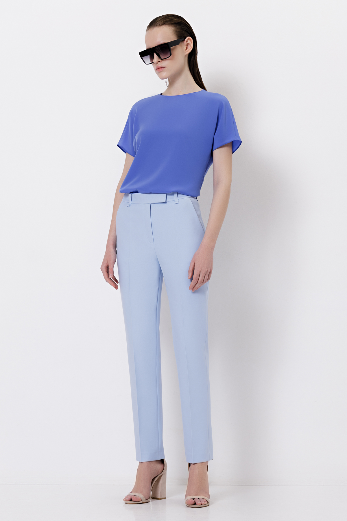 Блузка VASSA&Co, пол женский, цвет синий, фото №2