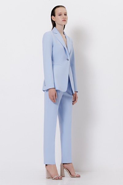 Жакет приталенного кроя VASSA&Co, пол женский, цвет синий, фото №3