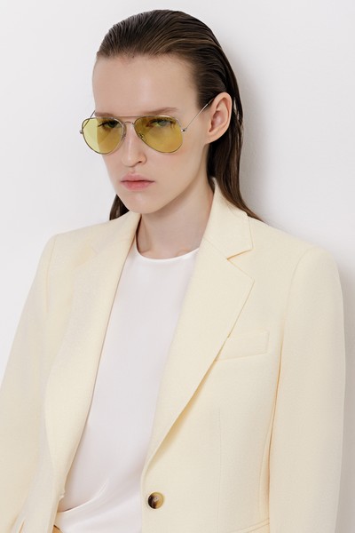 Жакет из фактурной ткани VASSA&Co, пол женский, цвет желтый, фото №2