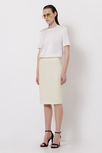 Юбка из фактурной ткани VASSA&Co, пол женский, цвет желтый, фото №2