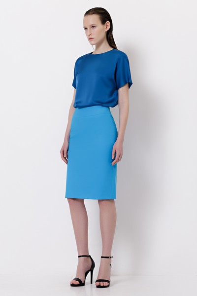 Юбка-карандаш VASSA&Co, пол женский, цвет голубой, фото №3