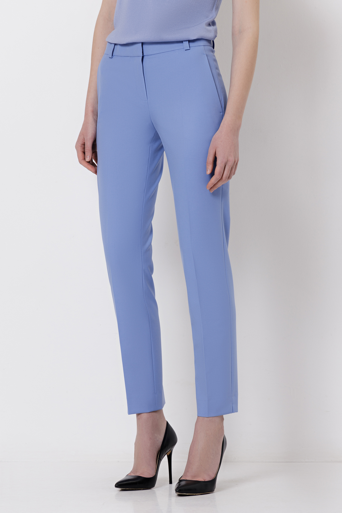 Зауженные брюки со стрелками VASSA&Co, пол женский, цвет фиолетовый, фото №3