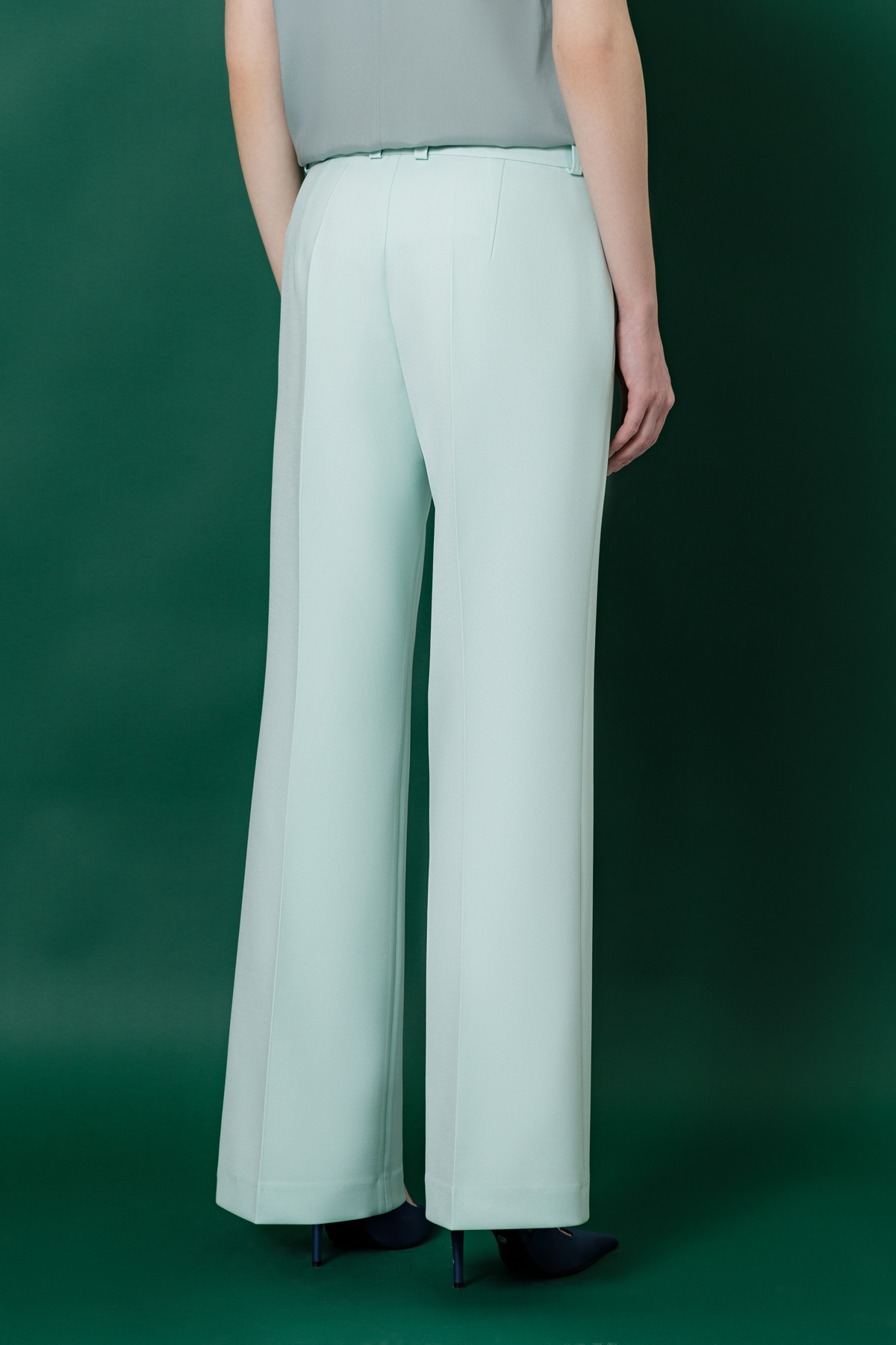 Trousers VASSA&Co, пол female, цвет голубой, фото №5