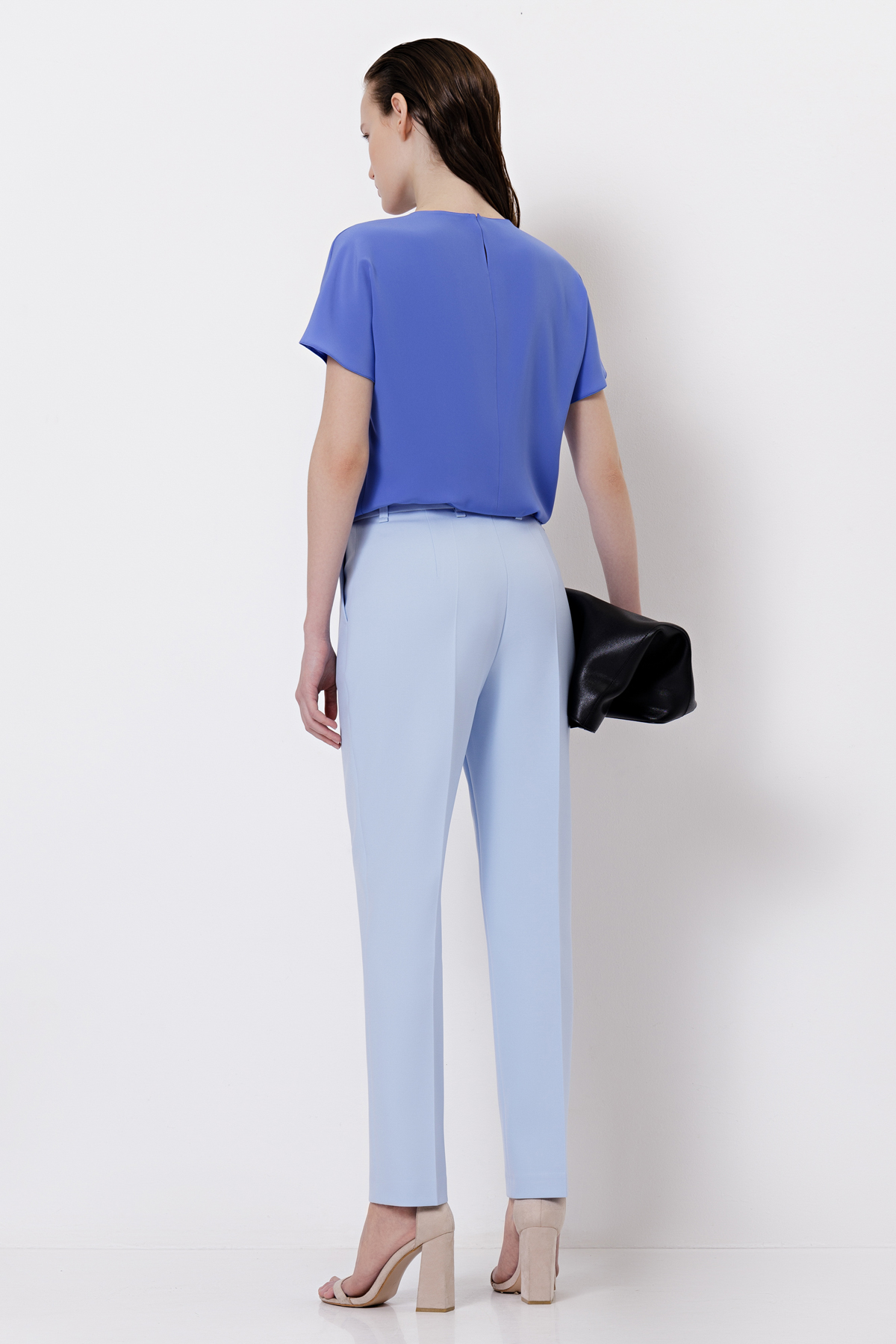 Брюки VASSA&Co, пол женский, цвет синий, фото №5