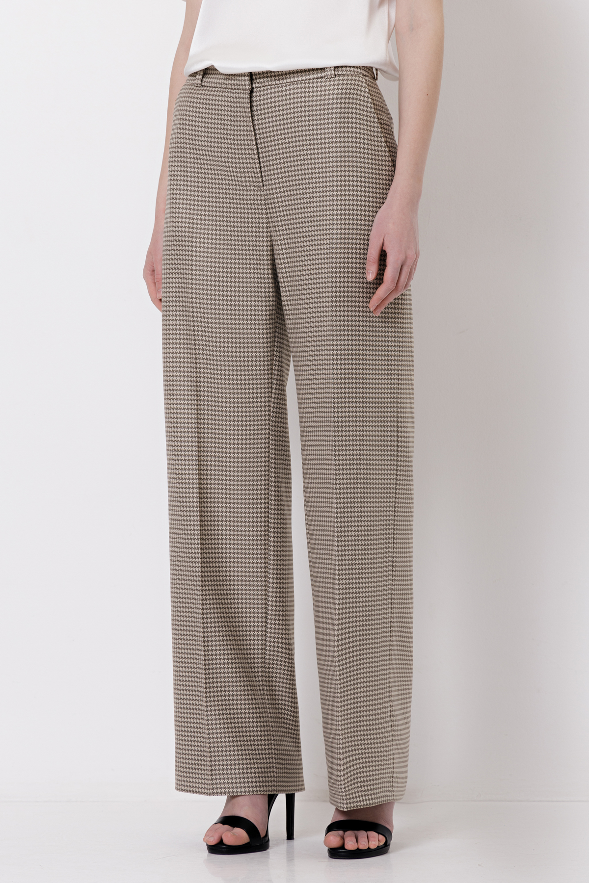 Trousers VASSA&Co, пол female, цвет brown, фото №3