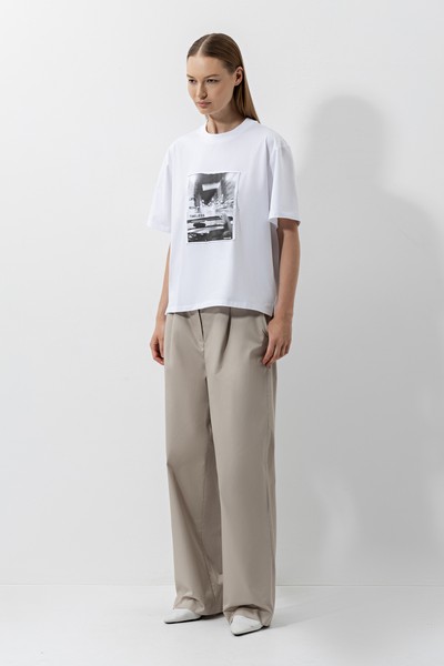 Футболка с принтом VASSA CODE, пол женский, цвет белый, фото №2