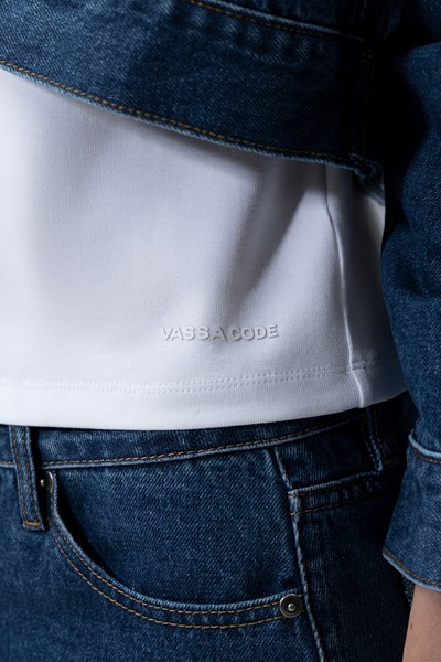 Базовая футболка VASSA CODE, пол женский, цвет белый, фото №3