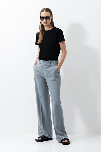 Широкие брюки , пол женский, цвет серый, фото №4