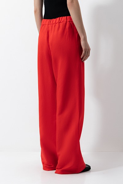 Брюки из вискозы и льна , пол женский, цвет красный, фото №6