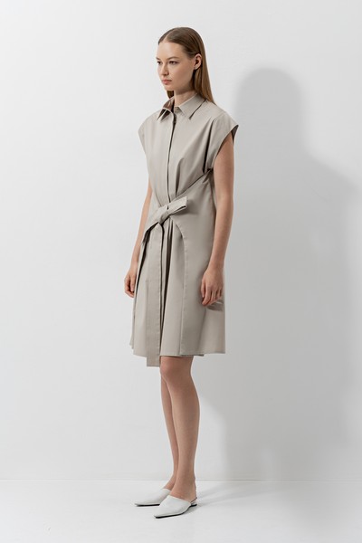 Платье из хлопка VASSA CODE, пол женский, цвет коричневый, фото №2