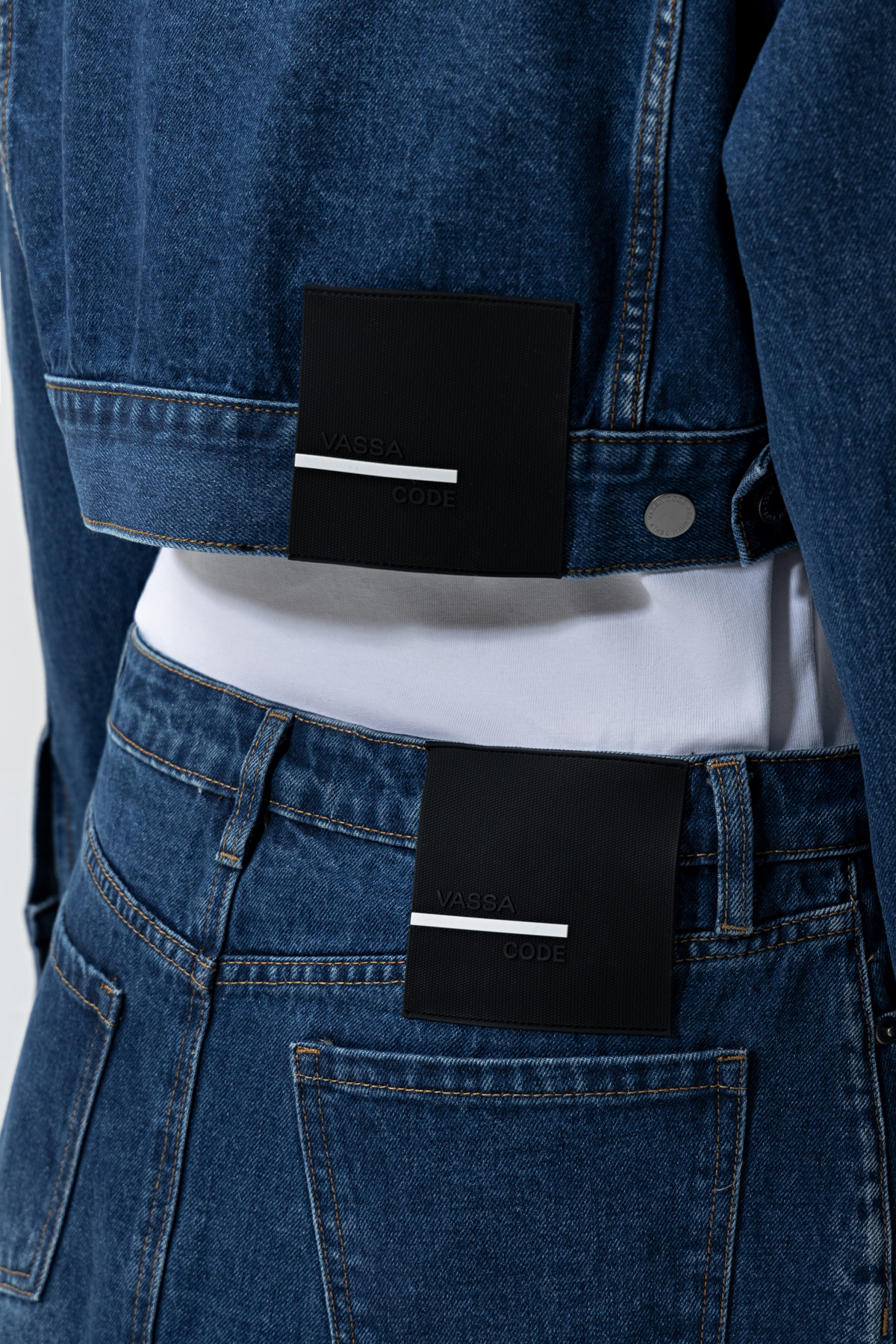 Юбка с разрезом VASSA CODE, пол женский, цвет синий, фото №4