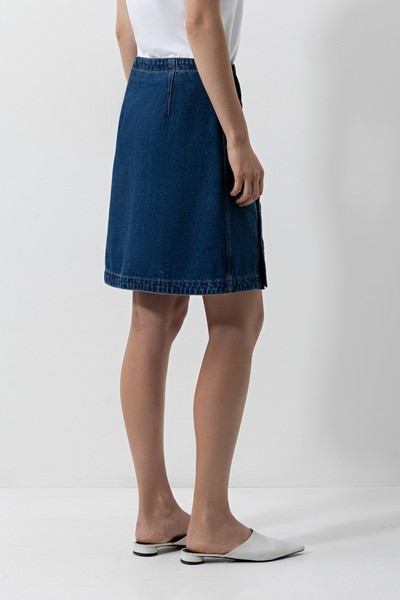 Джинсовая мини-юбка , пол женский, цвет синий, фото №5