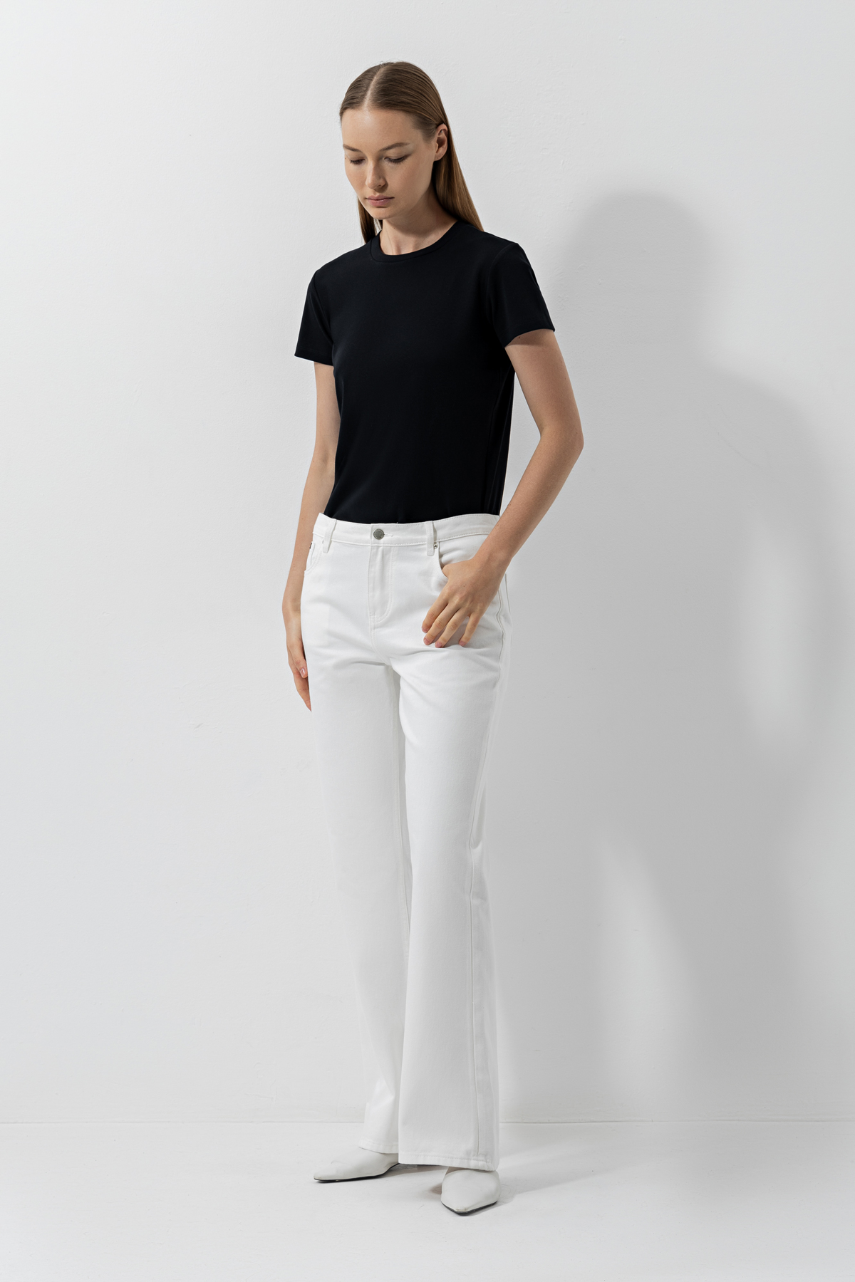 Jeans VASSA CODE, пол female, цвет white, фото №2