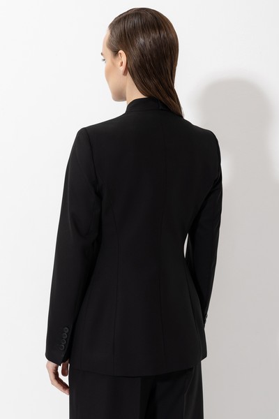 Жакет с акцентным лацканом VASSA&Co, пол женский, цвет черный, фото №5