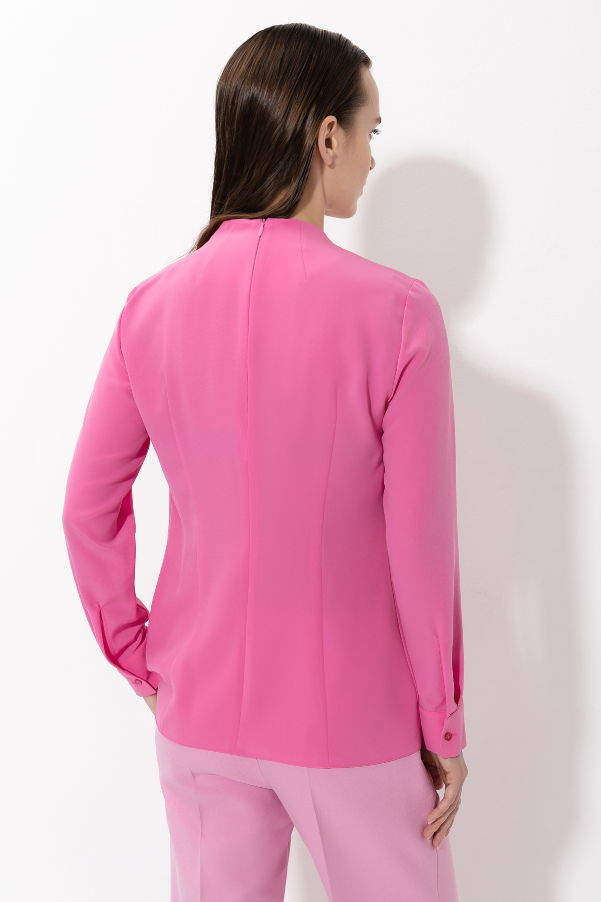 Блузка с декоративными складками VASSA&Co, пол женский, цвет розовый, фото №4