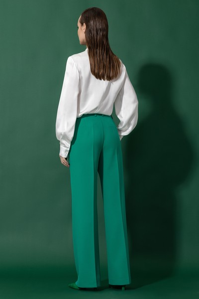 Брюки VASSA&Co, пол женский, цвет зеленый, фото №4