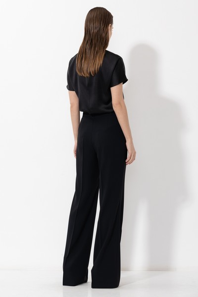 Брюки с контрастными вставками VASSA&Co, пол женский, цвет черный, фото №4