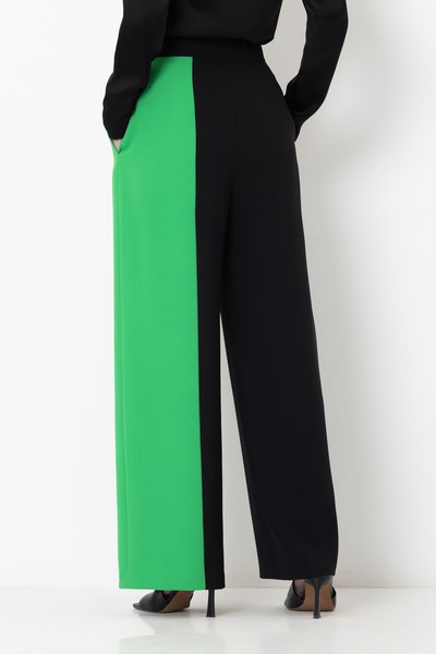 Брюки с контрастной вставкой VASSA&Co, пол женский, цвет черный, фото №6