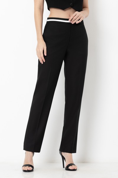 Trousers VASSA&Co, пол female, цвет black, фото №3