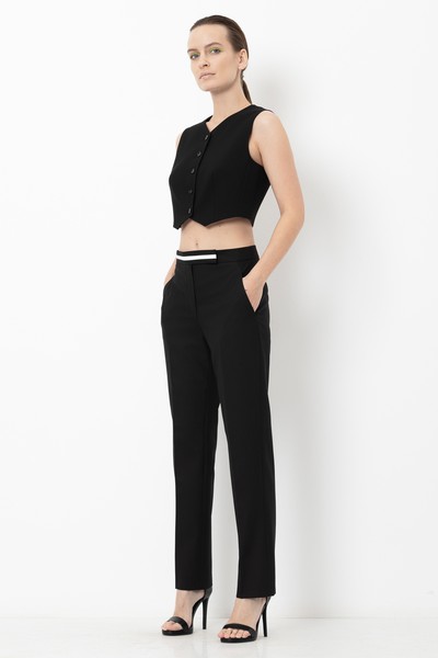 Trousers VASSA&Co, пол female, цвет black, фото №2