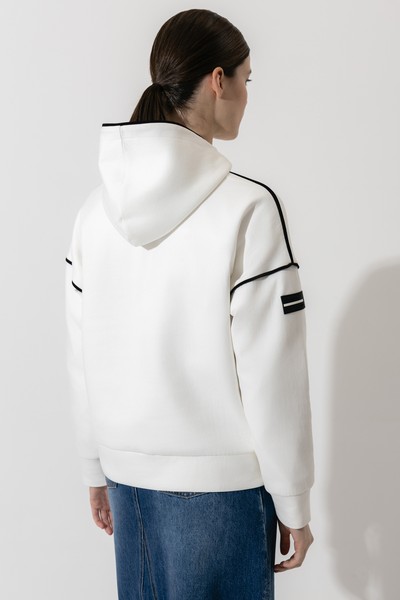 Sweatshirt VASSA CODE, пол female, цвет white, фото №7