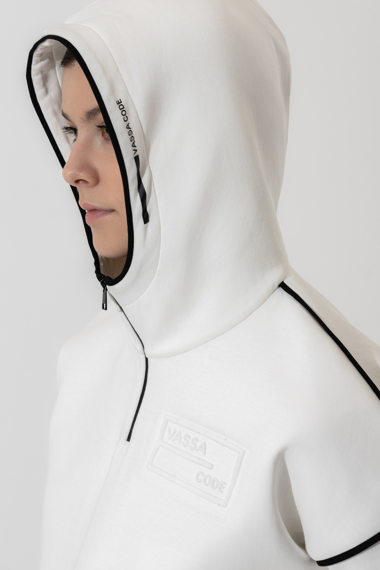 Sweatshirt VASSA CODE, пол female, цвет white, фото №3