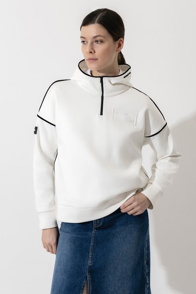 Sweatshirt VASSA CODE, пол female, цвет white, фото №6