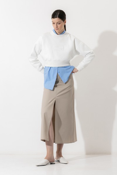 Sweatshirt VASSA CODE, пол female, цвет white, фото №2