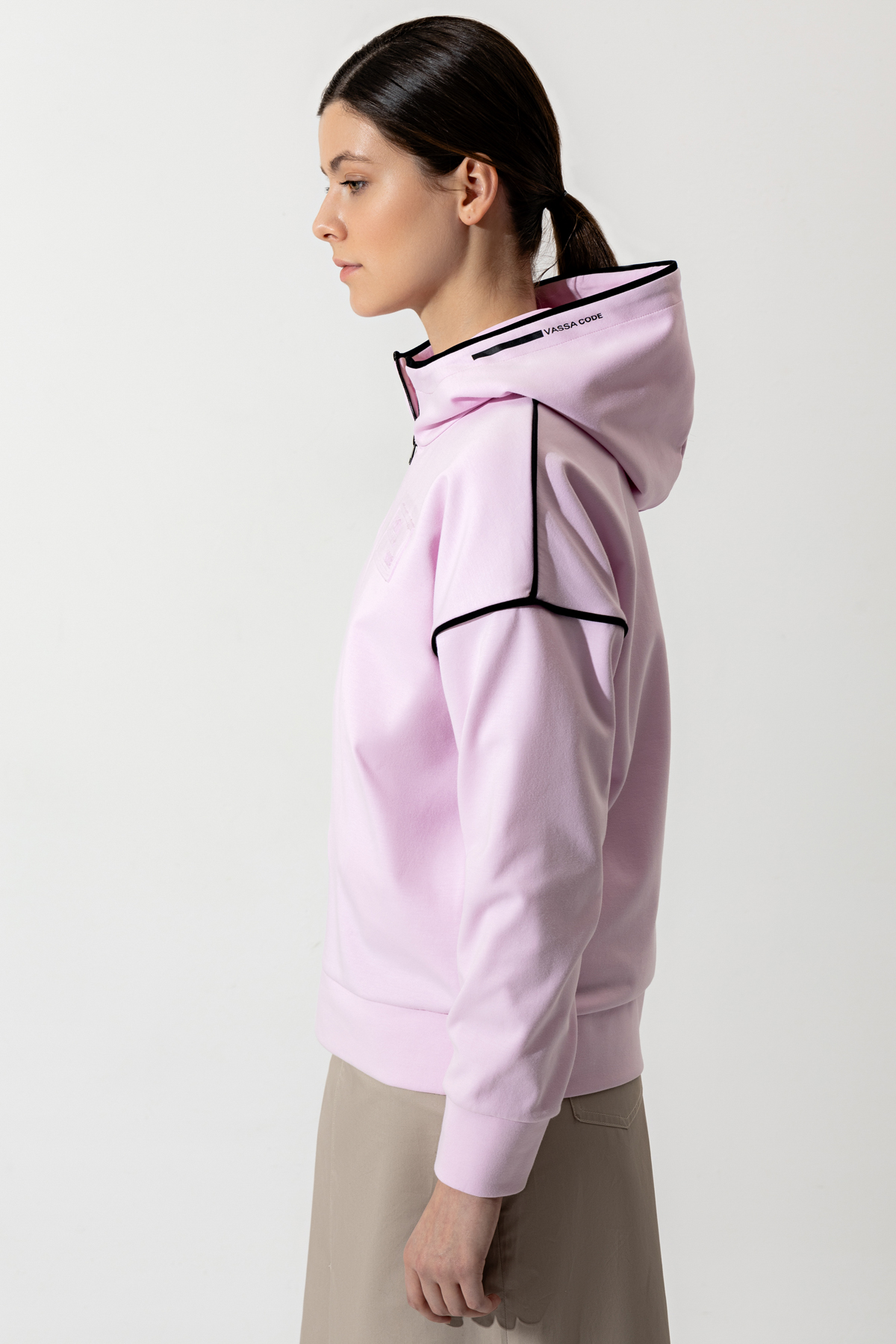 Sweatshirt VASSA CODE, пол female, цвет pink, фото №3