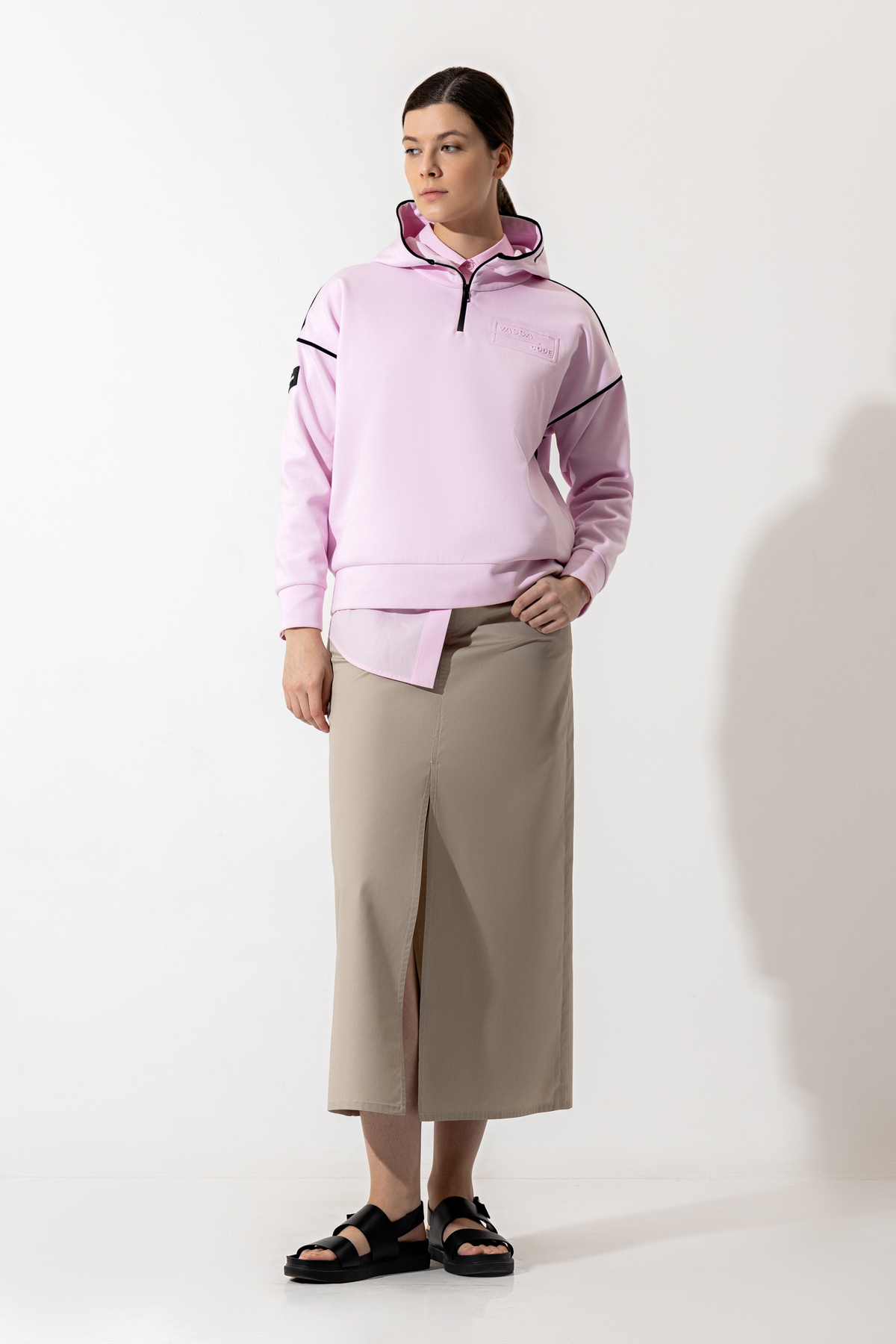 Sweatshirt VASSA CODE, пол female, цвет pink, фото №5