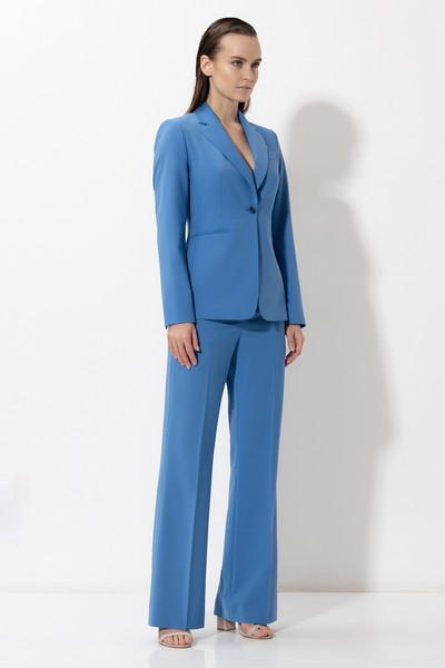 Однобортный жакет VASSA&Co, пол женский, цвет синий, фото №3