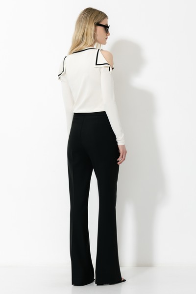 Джемпер с открытыми плечами , пол женский, цвет белый, фото №4