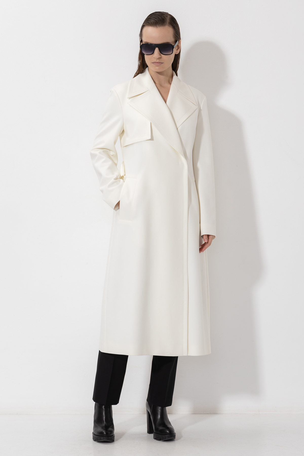 Классический плащ VASSA&Co, пол женский, цвет белый, фото №2