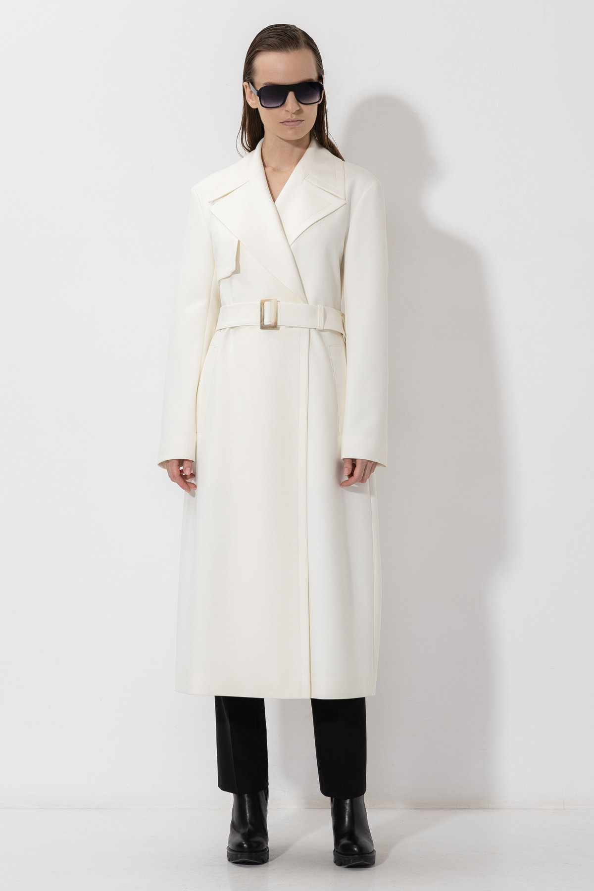 Классический плащ VASSA&Co, пол женский, цвет белый, фото №4