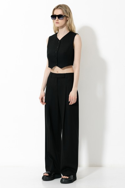 Vest VASSA&Co, пол female, цвет black, фото №8