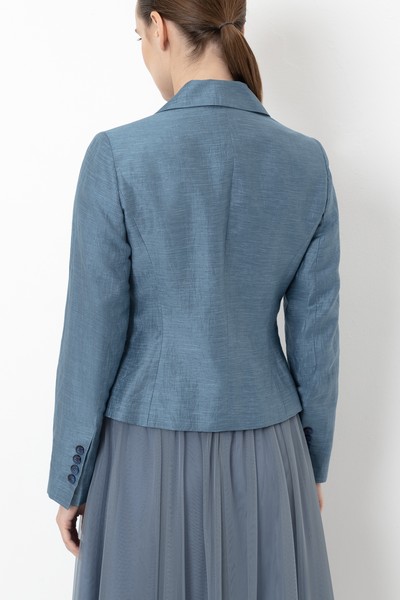 Жакет VASSA&Co, пол женский, цвет голубой, фото №6