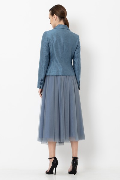 Жакет VASSA&Co, пол женский, цвет голубой, фото №5