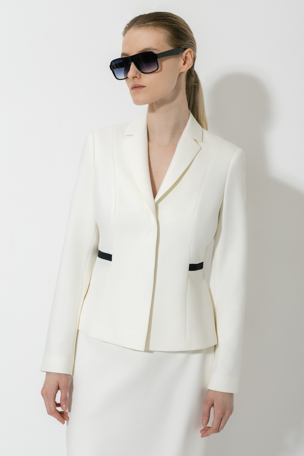 Жакет VASSA&Co, пол женский, цвет белый, фото №3