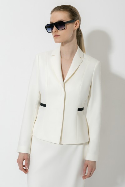 Жакет VASSA&Co, пол женский, цвет белый, фото №3